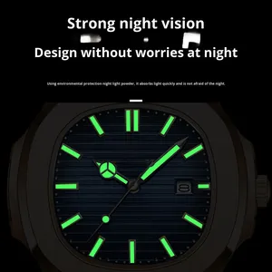 <span class=keywords><strong>Orologio</strong></span> da <span class=keywords><strong>uomo</strong></span> X-GEQCK in <span class=keywords><strong>oro</strong></span> <span class=keywords><strong>rosa</strong></span>, lussuoso, al quarzo, elegante, in acciaio inossidabile, impermeabile, luminoso, con datario, quadrato. - Product Image 5