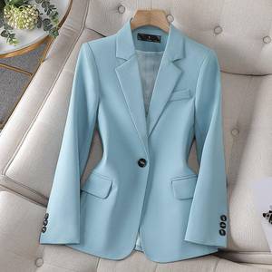 Nuevo Traje de Chaqueta para Mujer, Estilo Moderno, para Oficina, Trabajo, con un Solo Botón, Manga Larga, Transpirable, Cuello en V, Elegante y Clásico - Product Image 6