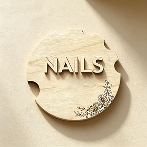 Support photo 3D découpé au laser pour ongles, panneau <span class=keywords><strong>de</strong></span> présentation rond personnalisé pour manucure, accessoire photo portable pour <span class=keywords><strong>salon</strong></span> <span class=keywords><strong>de</strong></span> manucure, personnalisable - Product Image 3