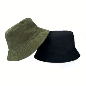 Double Sided Corduroy Bucket <b>Hats</b> Autumn and Winter <b>Warm</b> <b>Hat</b> Wholesale Outdoor Cotton Custom Embroidery logo Bucket <b>Hats</b> - Product Image 4