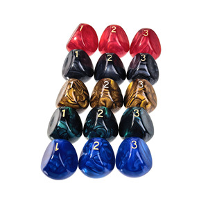 Vente en gros de dés de jeu de rôle en acrylique à 3 faces avec finition nacrée D3 pour jeux de société, accessoires de wargaming - Product Image 1