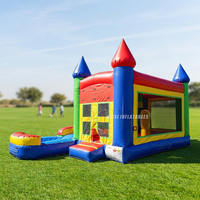 Château gonflable commercial à prix d'usine avec piscine et système de sécurité, idéal pour la location de fêtes d'anniversaire