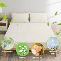 Sábana Ajustable con Logotipo Personalizado, Protección Contra la Radiación, Antiestática, 400 Hilos, Algodón Orgánico, Fibra de Plata, para el Hogar y Maternidad