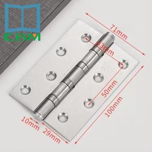 บานพับประตูสแตนเลส ขนาด 3x3/3.5x3.5 นิ้ว 4x4 นิ้ว 5x5 นิ้ว แบบลูกปืน สำหรับประตูเหล็กและประตูไม้ - Product Image 1