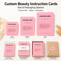 Cartes d'instructions personnalisées pour produits de beauté, cartes guide en papier mat épais pour l'emballage de faux cils sous marque privée