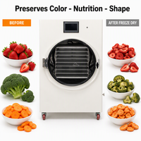 Machine de lyophilisation industrielle pour la transformation de maïs séché et de snacks à base de légumes, en acier inoxydable avec écran tactile
