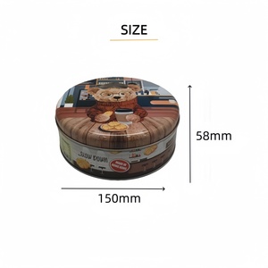 Boîte en fer blanc personnalisée pour biscuits, motif dessin animé mignon, finition brillante, qualité alimentaire, avec impression de logo personnalisé, marque TW - Product Image 1