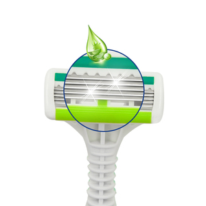 HW-B509DR Vente chaude Rasoir de rasage Haowell en acier inoxydable à 5 lames tranchantes avec manche en TPR Rasage quotidien pour hommes OEM - Product Image 2