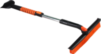 Pelle extensible 3-en-1 avec grattoir ergonomique en mousse, brosse pivotante à poils en silicone et raclette pour pare-brise de voiture