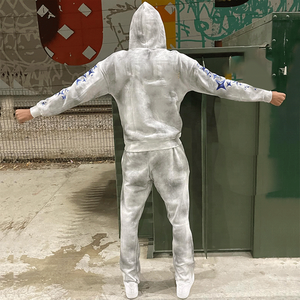 Conjunto de Sudadera con capucha gris de alta calidad para hombre <span class=keywords><strong>Trastar</strong></span> EE. UU. Reino Unido tejido cálido estampado personalizado algodón pesado Carsiko Legging Russell chándal para hombre - Product Image 2