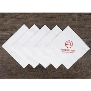 Logo stampa piccolo fornitore di fabbrica MOQ 23*23cm tovagliolo di carta tovagliolo cocktail carta personalizzata