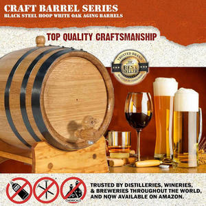 Baril de vieillissement en bambou et chêne (5 litres) avec support, bouchon et robinet, écologique, style américain, <span class=keywords><strong>mini</strong></span> baril en bois pour le vieillissement du whisky - Product Image 5