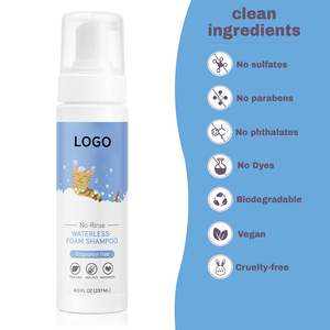 Shampooing Moussant Sans Eau pour Chats et Chiens au Collagène, Spray de Toilettage pour Animaux <span class=keywords><strong>Anti</strong></span>-<span class=keywords><strong>Allergique</strong></span>, Bain Sans Rinçage pour Peaux Sensibles, Marque Privée - Product Image 2