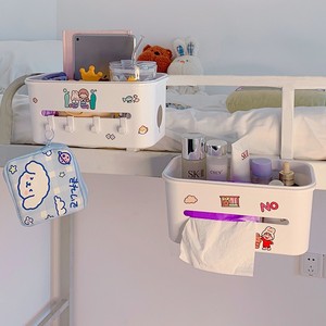 Cesta de almacenamiento colgante para cabecera de cama, rectangular, de material PP, tipo gancho, para ordenar y organizar el dormitorio - Product Image 1