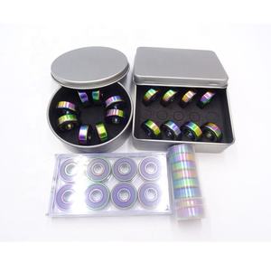 Rolamento de Skate de Alta Precisão ABEC9 <span class=keywords><strong>608</strong></span> Rolamento de Esfera Colorido Arco-Íris para Skateboard - Product Image 1