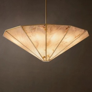 Lámpara de Araña Moderna de Alabastro <span class=keywords><strong>Oslo</strong></span>, Lámpara Rectangular Creativa para Restaurante, Lámpara de Lujo de Cobre para Sala de Estar, Dormitorio y Estudio - Product Image 5
