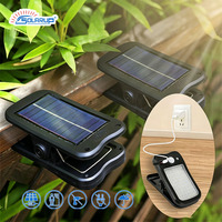 Lampe solaire à pince LED compacte Solarup IP65 avec batterie pour jardin, allée, usage extérieur, détecteur de mouvement et contrôle sans fil