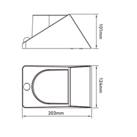 Lampe Murale Solaire IP54 avec Capteur PIR, Portée de Détection 5-6m, LED Monocristalline 0.2W, 3 CCT Indépendants, Liaison 2.4G, 5.5V/3.7V, Extérieur