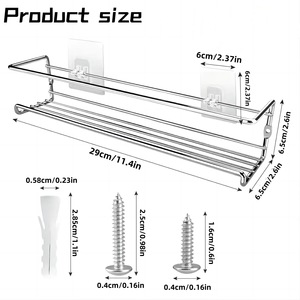 Étagère à épices murale métallique à plusieurs niveaux sans perçage, support <span class=keywords><strong>de</strong></span> rangement pour bocaux Mason, idéal pour la cuisine - Nouveauté très prisée sur Amazon - Product Image 5