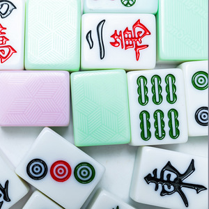 Mahjong Tiles Full Size Green Blue Durable For Home Chess Card <b>Entertainment</b> - Product Image 2
