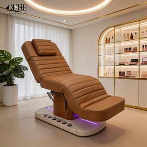 Table et lit de massage inclinables de luxe à 3 moteurs, lit de tatouage et de soins <span class=keywords><strong>du</strong></span> <span class=keywords><strong>visage</strong></span>, fauteuil de pose de cils incurvé pour esthétique avec LED - Product Image 1