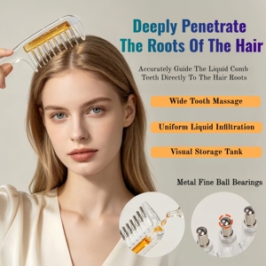 Transparante hervulbare essentiële olie haarborstel hoofdhuidverzorging applicator borstel olieverdelingskam thuis haarverzorging styling tools - Product Image 2