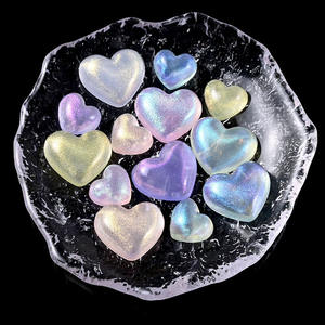 Mini cabochons en résine transparente en forme de cœur pour la Saint-Valentin, à dos plat, pour scrapbooking, bijoux DIY, accessoires pour épingles à cheveux et artisanat - Product Image 3