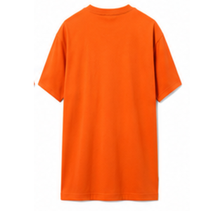T-shirt orange uni à col rond pour homme, en coton doux, coupe oversize, décontracté, streetwear, manches courtes, hauts d'été, vêtements - Product Image 5