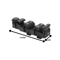 Interrupteur de lève-vitre électrique à bascule 12V DC 3A, panneau en plastique noir à monter sur la porte avant côté conducteur pour Citroën C4 2004-2015