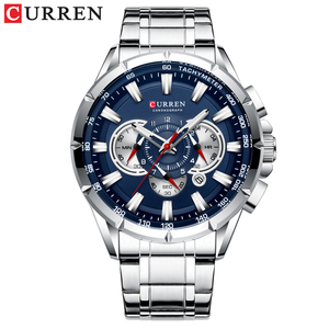 Montres à quartz chronographe étanches Curren 8363 Reloj Hombre Original en acier inoxydable Horloge de luxe haut de gamme Montre de sport pour homme - Product Image 2