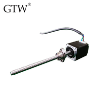 Moteur pas à pas hybride à vis à billes linéaire Nema 11 DC 24V, diamètre d'arbre 6mm, couple 0.08Nm, 2 phases GTW G0606