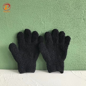 Gants de démaquillage en microfibre avec logo OEM, cinq doigts, super doux, pour le visage et les yeux - Product Image 2