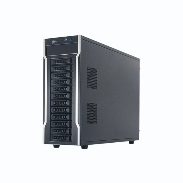 12-drive tower case 11 card slots 1+1 redundant power supply support EATX motherboard hot-swap storage server