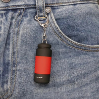 Mini linterna EDC portátil para llavero, linterna de regalo del tamaño de un pulgar, recargable por USB, de ABS, para exteriores, de emergencia, LED, venta al por mayor, personalizada