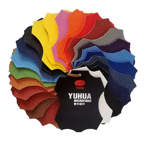 1,5mm farbiges Wildleder Mikro faser Leder Stoff Kunstleder Vlies geprägtes Pu Leder für den Basketball Earth Print