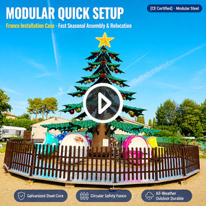 Manège géant arbre de Noël, carrousel rotatif emblématique, pour enfants et familles, pour parcs d'attractions et de fêtes foraines, Belgique <span class=keywords><strong>France</strong></span>, prix usine - Product Image 1