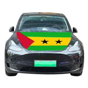 2026 Santo Tomé y Príncipe cubierta de capó de coche bandera cubierta de motor de coche bandera personalizada resistente al desgaste y cubierta de capó de motor de coche duradera - Product Image 3