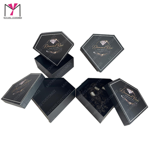 Caja de Regalo Hexagonal de Cartón Rígido MUYANG, en Oferta, con Impresión de Logotipo en Lámina, para Empaque de Extensiones de Cabello de Lujo - Product Image 5