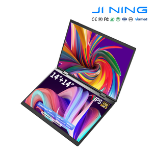 โน้ตบุ๊กแปลงร่างได้รุ่นใหม่ Celeron N100 Quad Core หน้าจอคู่ 14 นิ้ว แบบสัมผัส 16GB 512GB SSD 2-in-1 ระบบปฏิบัติการ Windows 11 Pro UK Hfbook14/n100-909 - Product Image 1