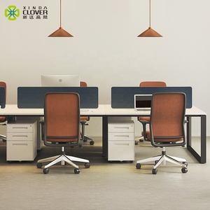 Ensemble de bureau moderne extensible convertible pour 8 personnes avec cadre métallique, panneau <span class=keywords><strong>MFC</strong></span>, tiroir de rangement, 120x60cm, design gain de place - Product Image 1