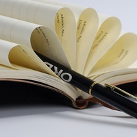 Ensemble de cahier A5, stylo et boîte cadeau à bord doré avec Logo personnalisé, offre spéciale