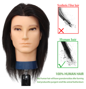 Promotion Exceptionnelle Tête de Formation <span class=keywords><strong>Homme</strong></span> Mannequin 100% <span class=keywords><strong>Cheveux</strong></span> Humains Réels pour Académie de Beauté, Sans Barbe - Product Image 3