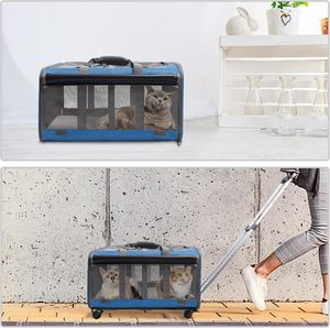 Breathable Luxury Airline Approved Soft-Sided Dog Travel Trolley <b>Carrier</b> with Zipper Closure Portable Folding <b>Pet</b> <b>Carrier</b> - Product Image 6