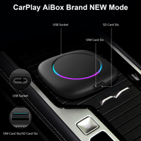 Meihua CarPlay Android 13 AI Box Adaptador automático inalámbrico Bluetooth 5,0 Soporte para Netflix/YouTube/TikTok Streaming Video