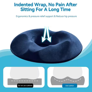 Cuscino Ergonomico in Memory Foam a Forma di <span class=keywords><strong>Ciambella</strong></span> per Emorroidi e Sollievo Prostatico, Imbottitura per Sedia <span class=keywords><strong>da</strong></span> Ufficio e Casa - Product Image 1