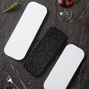 Assiette moderne en céramique de fruits à texture de roche en relief vaisselle de cuisine occidentale personnalisée et créative de grande valeur pour restaurant hôtel - Product Image 4