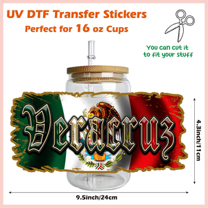Autocollant de transfert UV DTF pour gobelet de 16 oz, style mexicain, personnalisé, en gros, dessin animé, imperméable, en vrac - Product Image 6