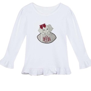 Completo da <span class=keywords><strong>bambina</strong></span> con Top bianco a maniche lunghe con spalline rosse e <span class=keywords><strong>pantaloni</strong></span> a quadretti neri - Product Image 2