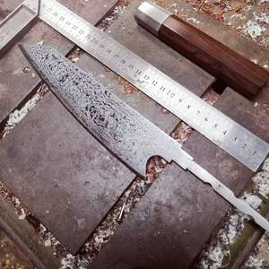 Keukenmessen Maken 5Inch Diy Volledige Tang Chef Fruit Mes Zonder Handvat Vg10 Damascus Blank Blade - Product Image 2