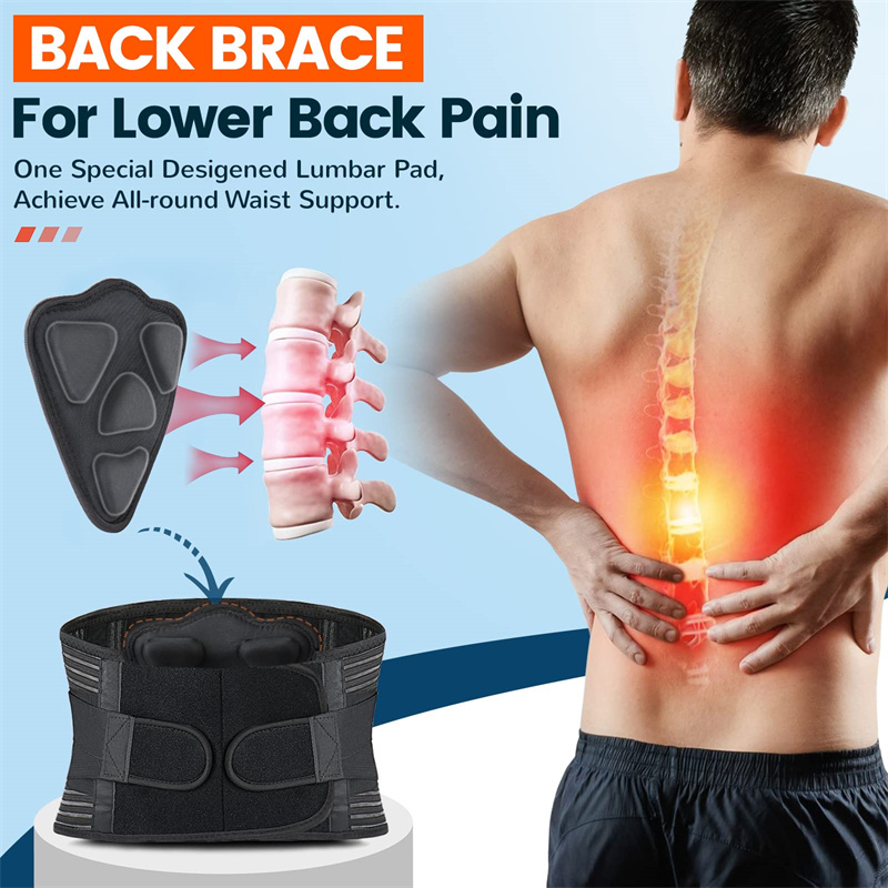 DARLIS Back Support Belt With Inflatable Lumbar Pad - Extra Support For Lower Back Pain Relief, Herniated